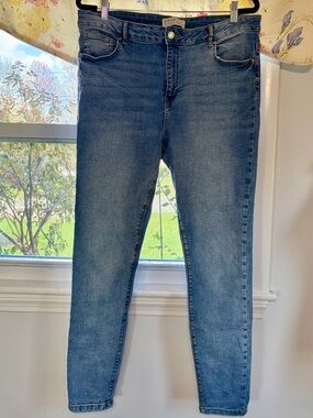 Primark High Rise Skinny Medium wash Blue Jeans Plus Size 14 EUC